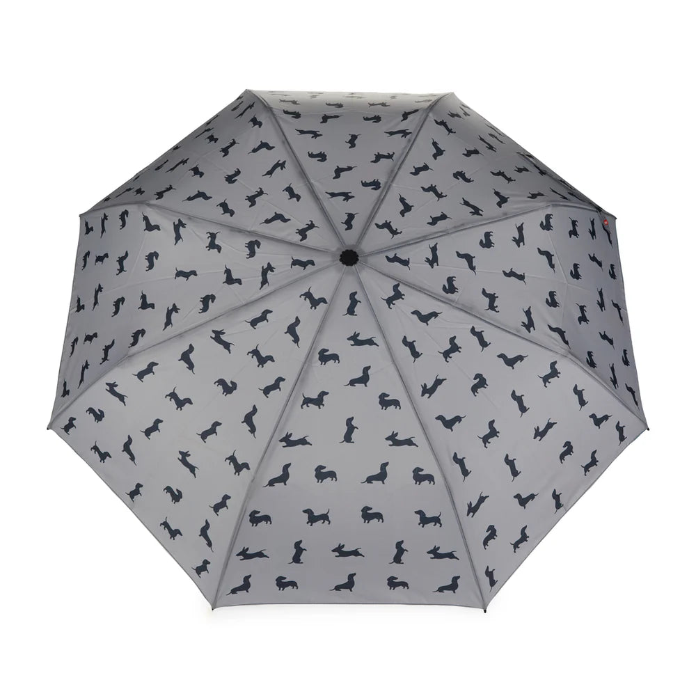 detalle estampado  paraguas perro teckel gris Balvi original accesorio lluvia Cotton Grey