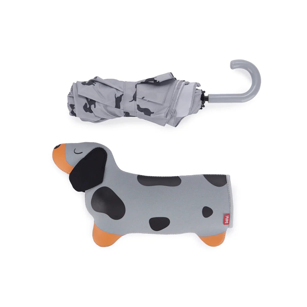 paraguas teckel gris Balvi diseño perro rain accessory Cotton Grey Piedras Blancas Asturias
