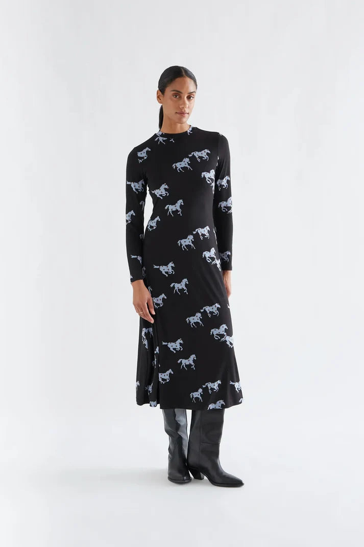 Vestido midi Horse