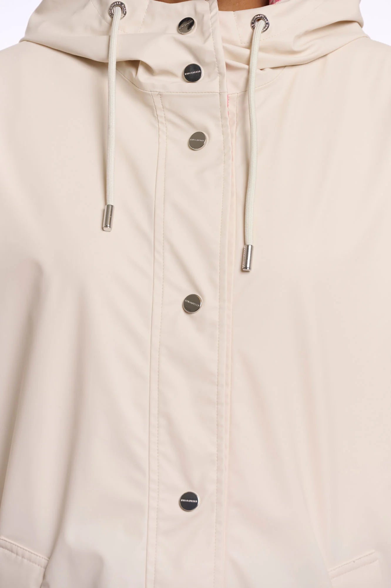 parka reversible beige y estampado de leopardo rosa Rino&pelle nueva coleccion cordones