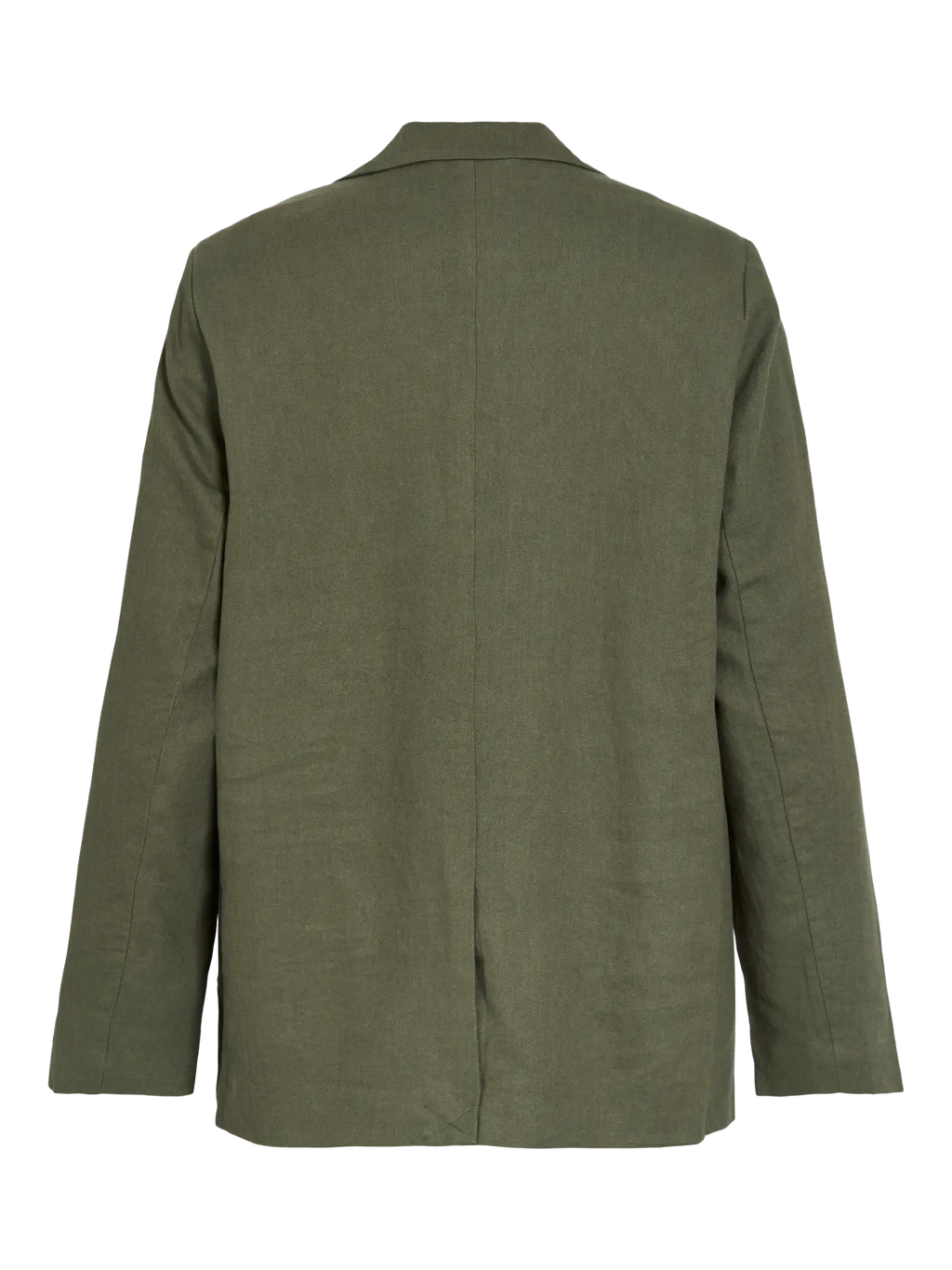 Detalle trasero Blazer de lino y viscosa para mujer Tejido ligero y transpirable en cotton grey