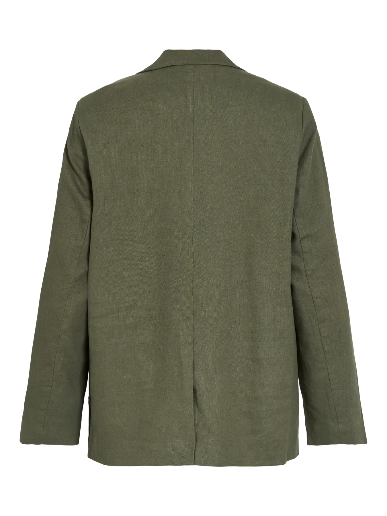 Detalle trasero Blazer de lino y viscosa para mujer Tejido ligero y transpirable en cotton grey