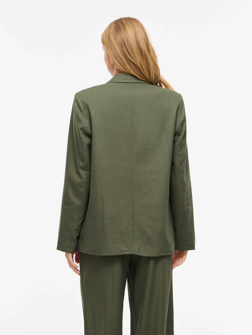 Vista trasera americana verde kaki Vila, en Cotton grey Piedras blancas