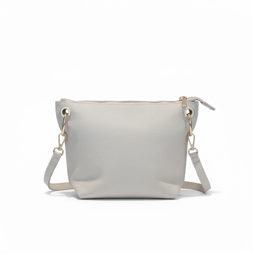 bolso piel natural bandolera beige mujer