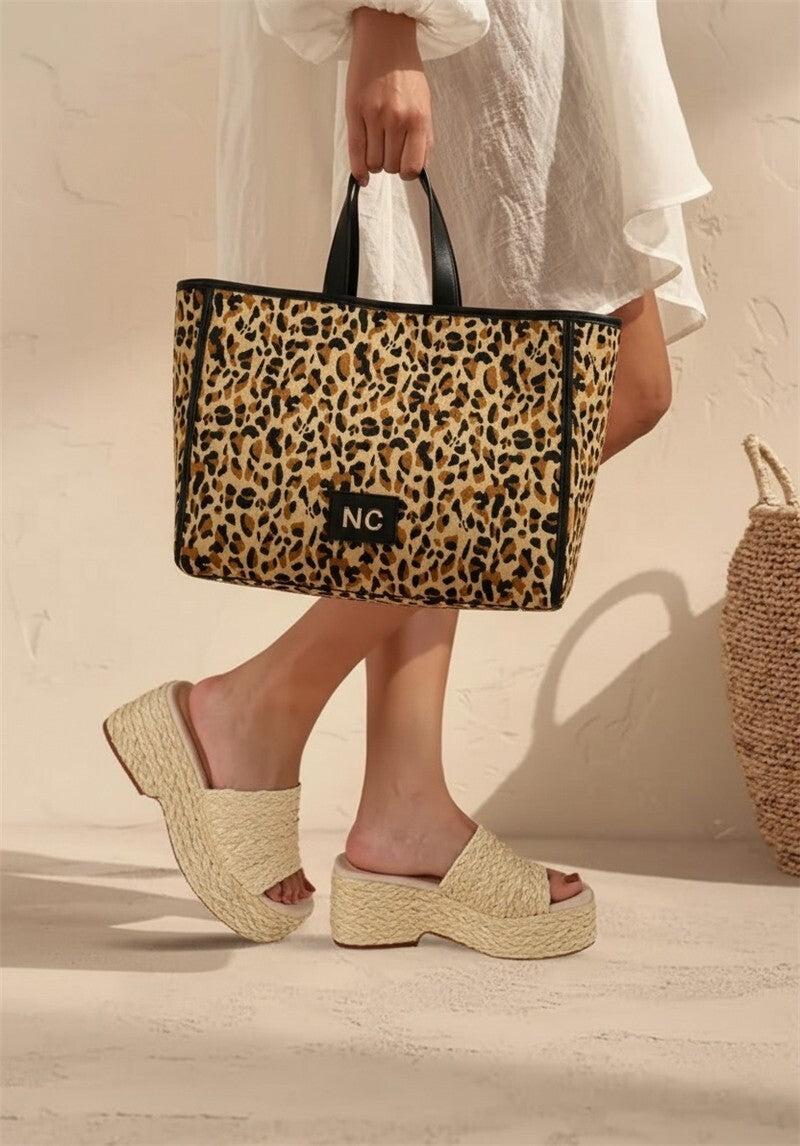 bolso shopper leopardo mujer, bolso grande estampado animal, bolso shopper verano, bolso tote leopardo, bolso amplio mujer tendencia.