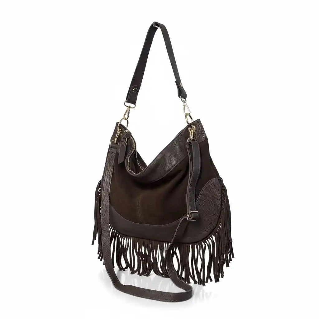 Bolso Boho Ante Flecos