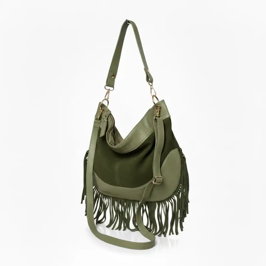Bolso Boho Ante Flecos