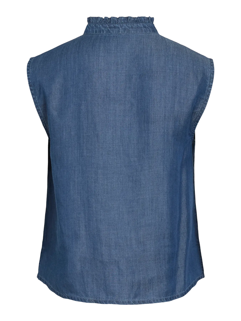 parte trasera camisa denim sin mangas vila