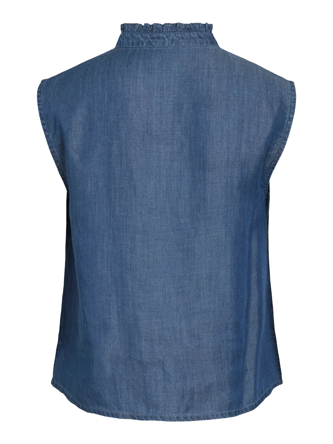 parte trasera camisa denim sin mangas vila