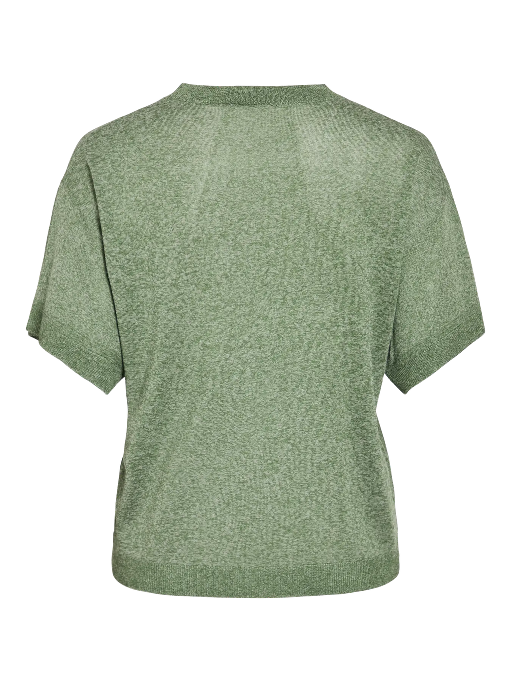 Camiseta Parte trasera camiseta verde de punto fino manga corta efecto satinado Vila nueva coleccion