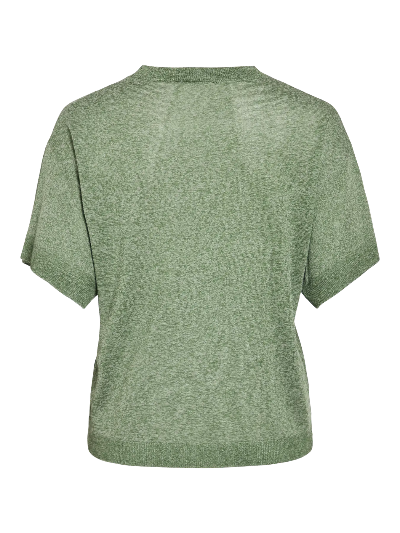 Camiseta Parte trasera camiseta verde de punto fino manga corta efecto satinado Vila nueva coleccion
