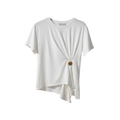 Camiseta funde manga corta y boton dorado nueva coleccion vila en cotton grey