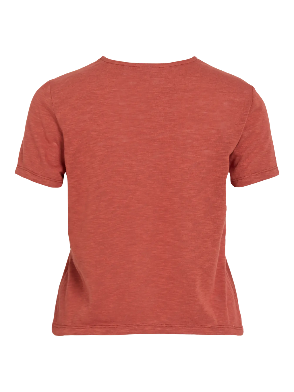 camiseta básica color teja Vila manga corta vista trasera Cotton Grey Asturias
