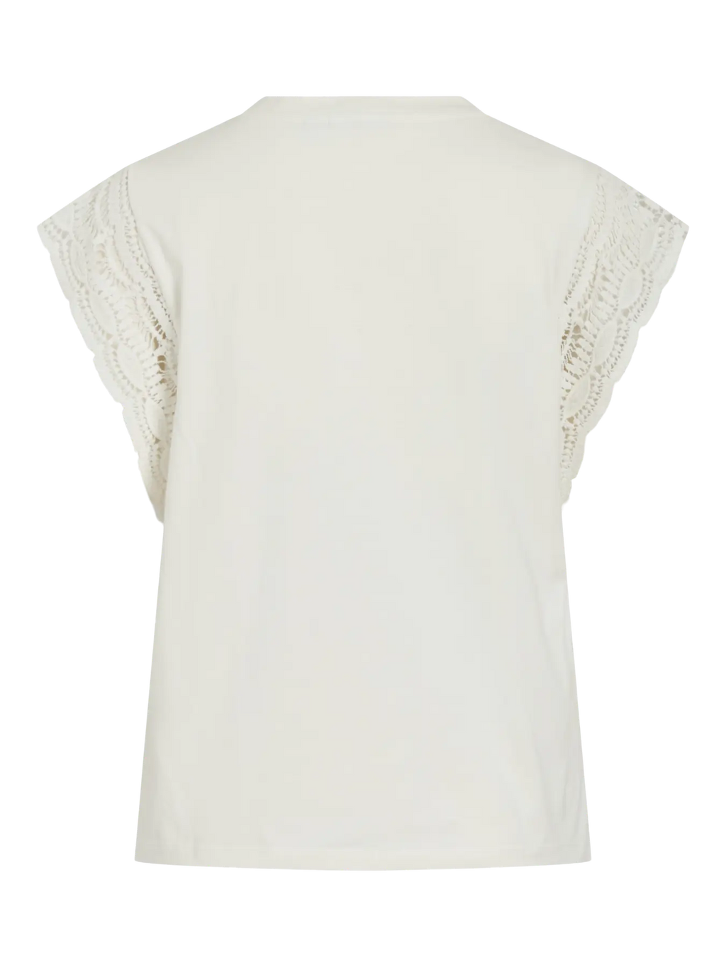 camiseta básica blanca vila cuello redondo algodón orgánico
camiseta blanca vila vista frontal encaje mangas