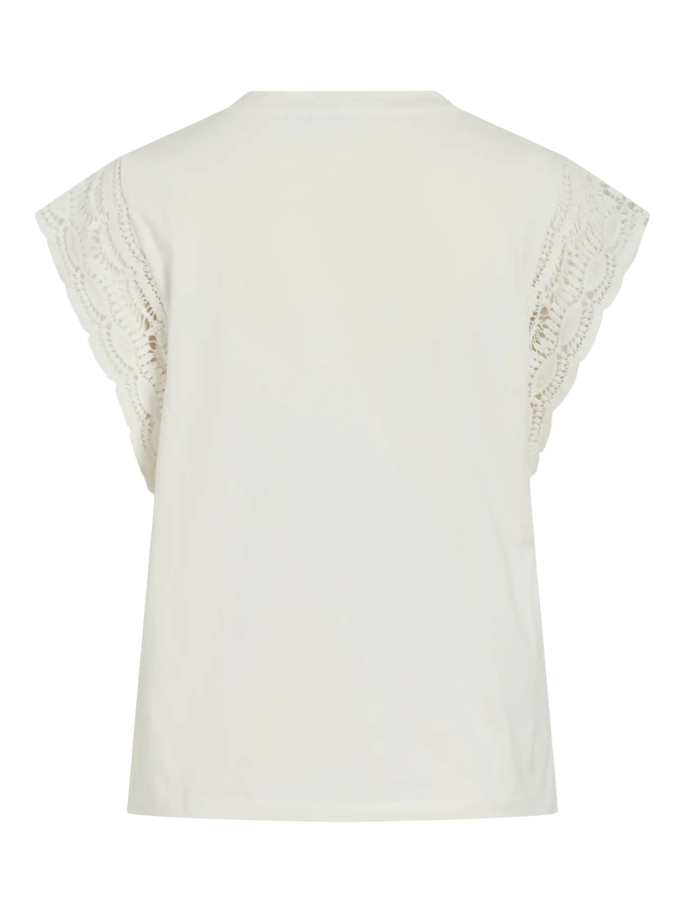 camiseta básica blanca vila cuello redondo algodón orgánico
camiseta blanca vila vista frontal encaje mangas