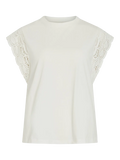 camiseta vila blanca algodón orgánico manga encaje mujer
camiseta blanca vila detalle encaje manga corta