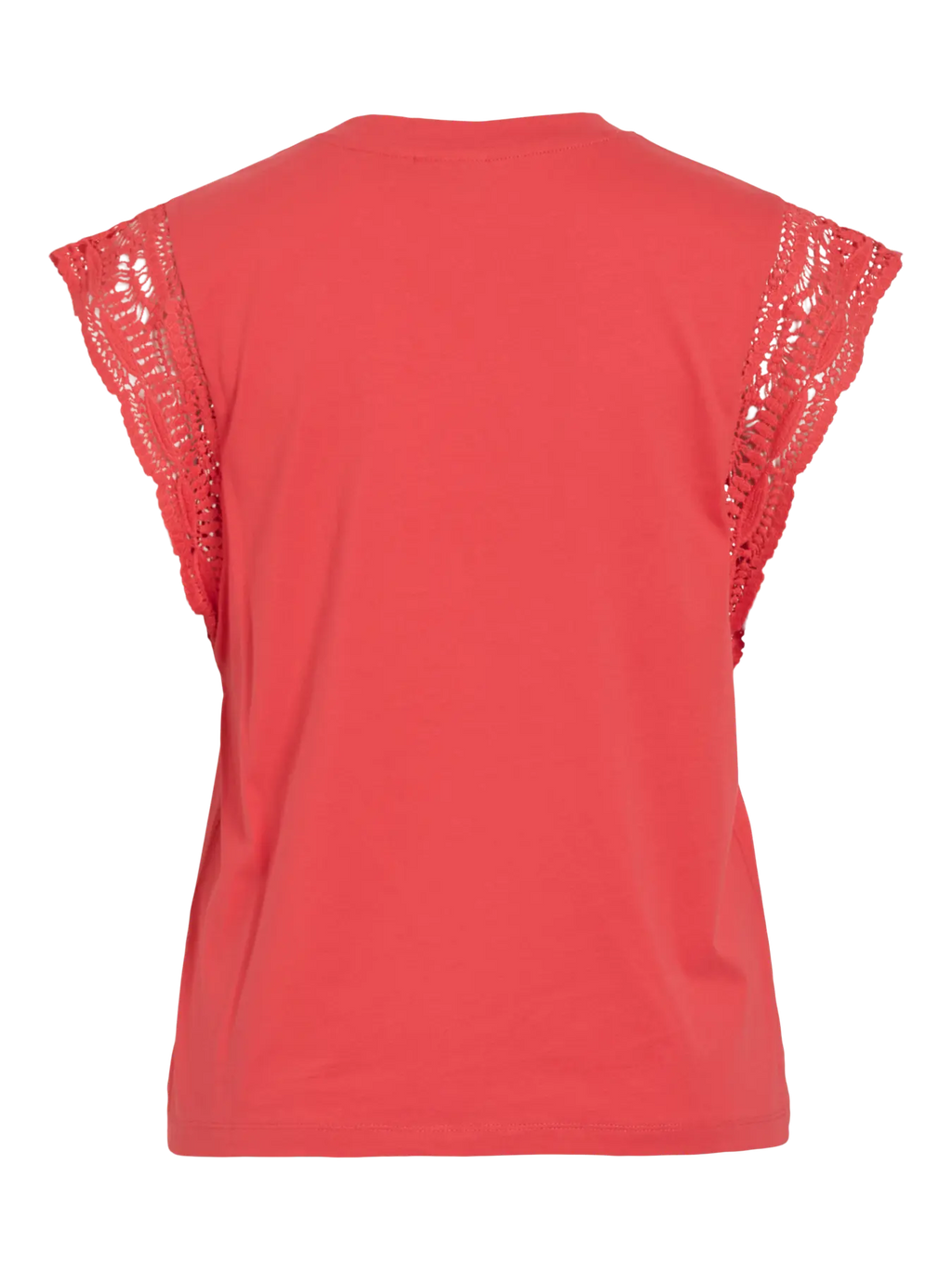 camiseta básica coral vila cuello redondo algodón orgánico
camiseta coral vila vista trasera encaje mangas