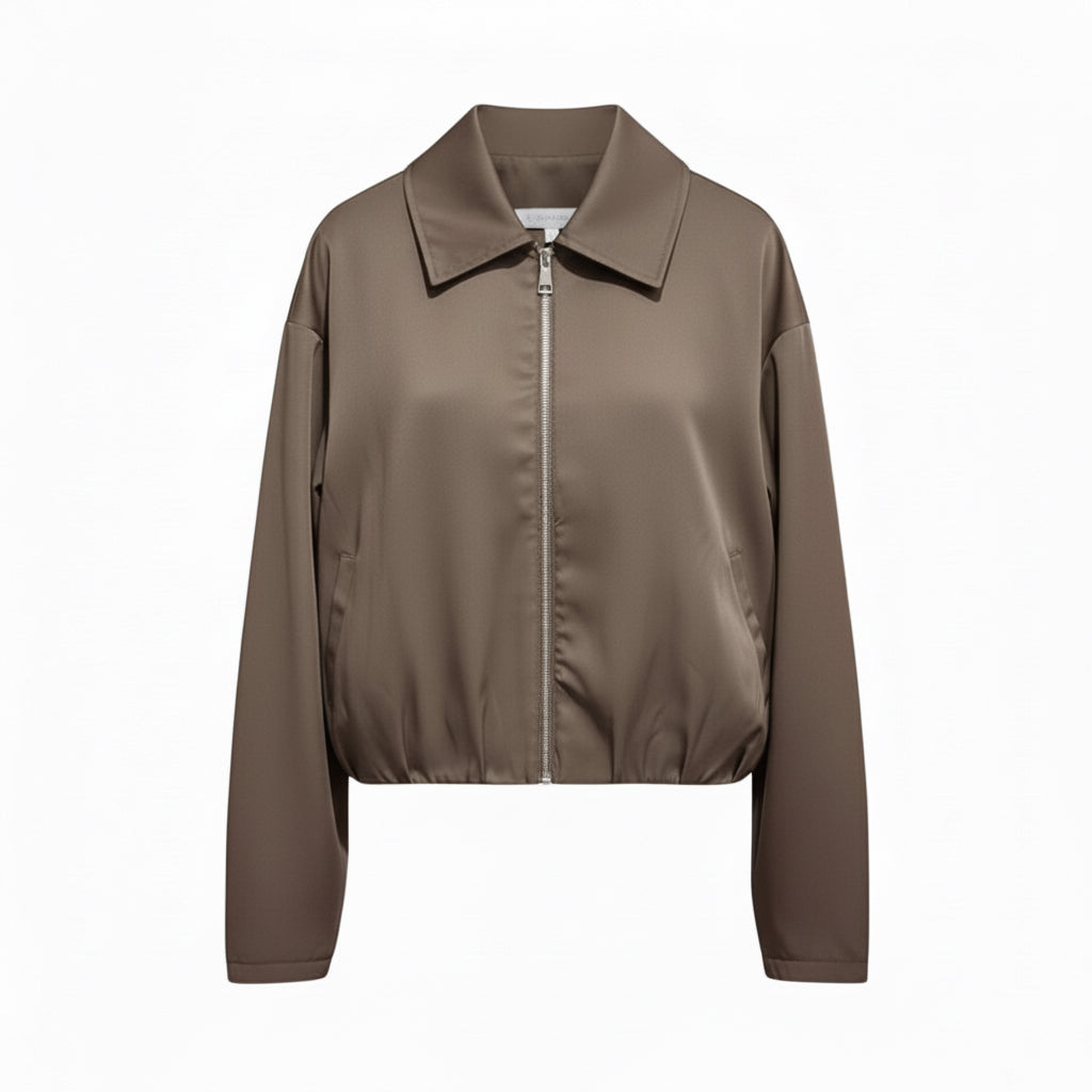 Chaqueta Bomber Satin Oversize Colección Lis