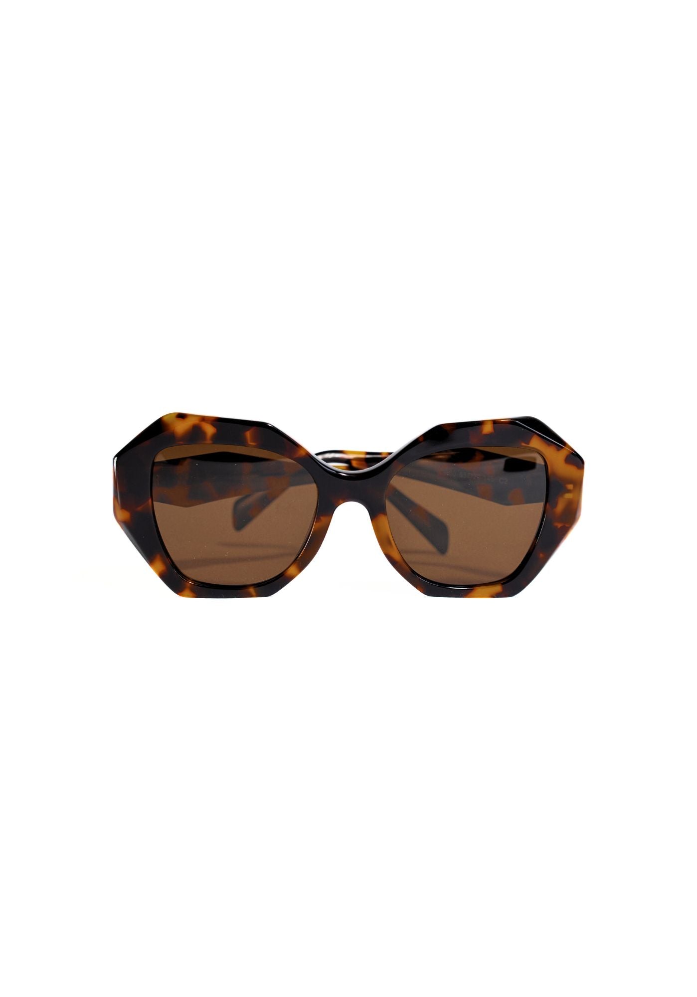Gafa de sol geometrica carey marron Noco en cotton grey