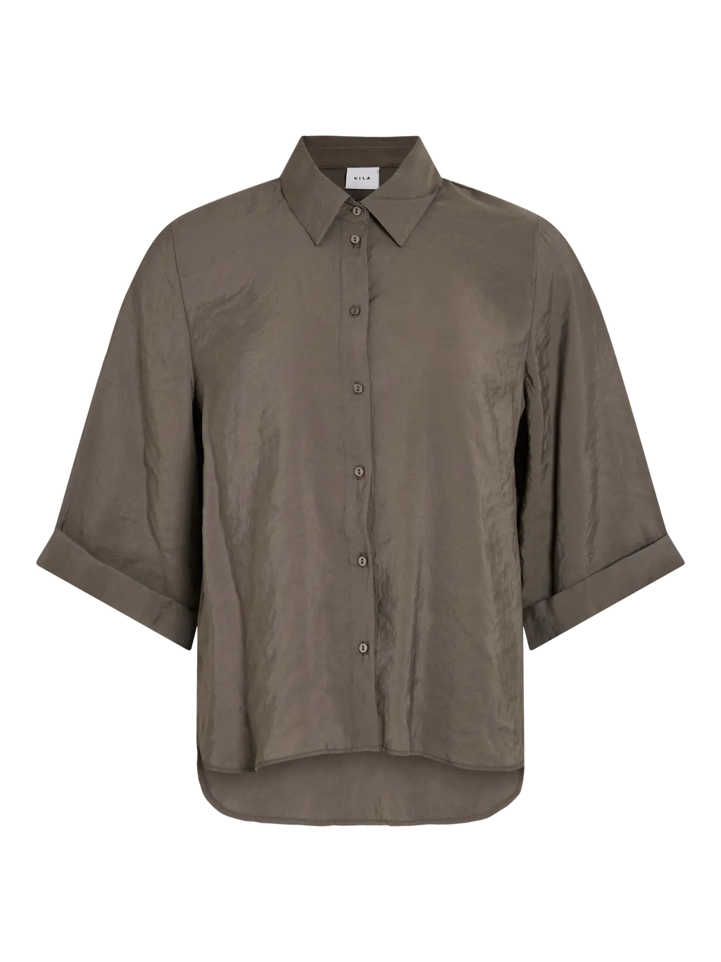 Foto de producto Camisa oversize gris plata vila nueva coleccion Cotton grey