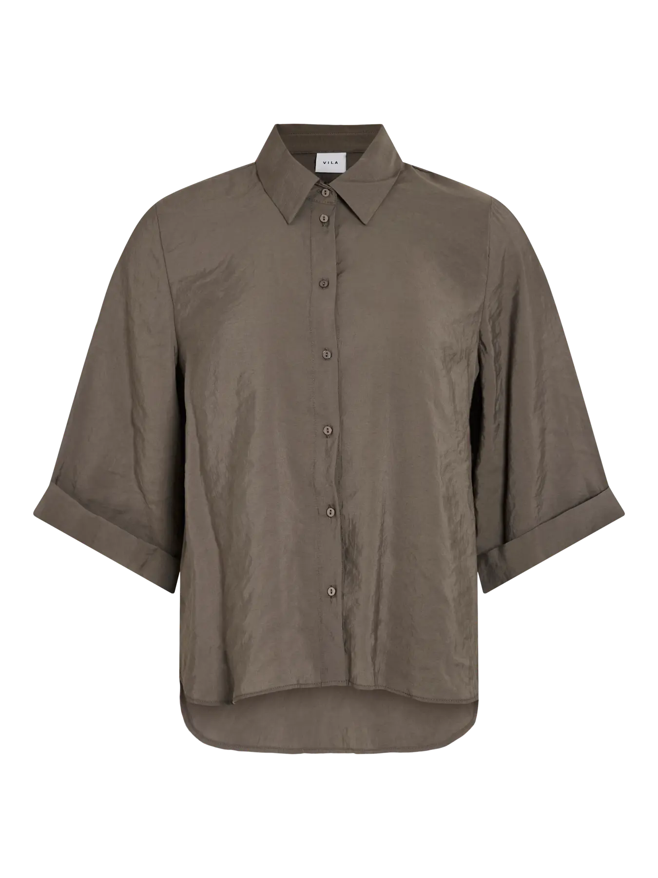 Foto de producto Camisa oversize gris plata vila nueva coleccion Cotton grey
