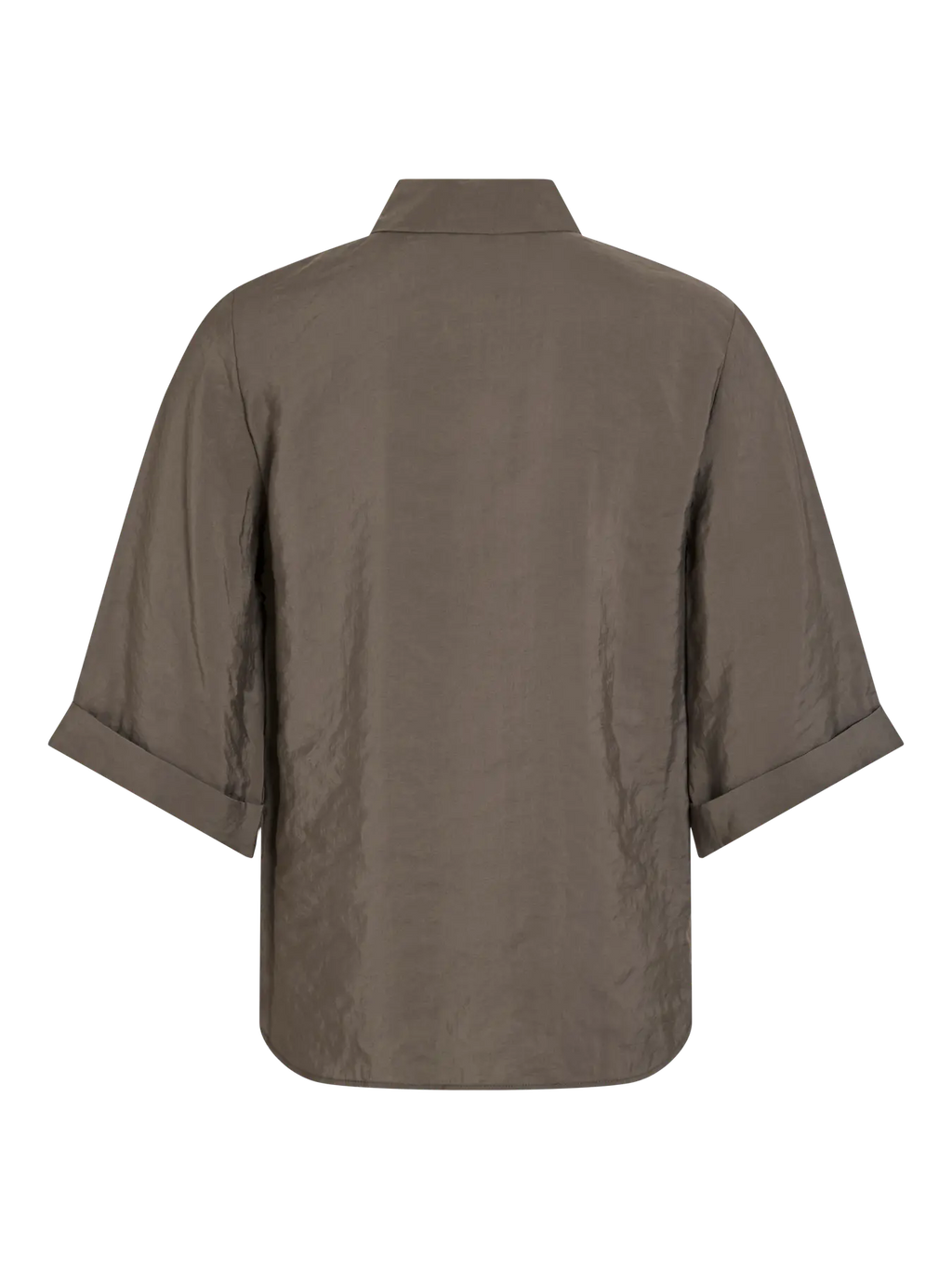 Foto de producto vista trasera Camisa oversize gris topo vila nueva coleccion Cotton grey