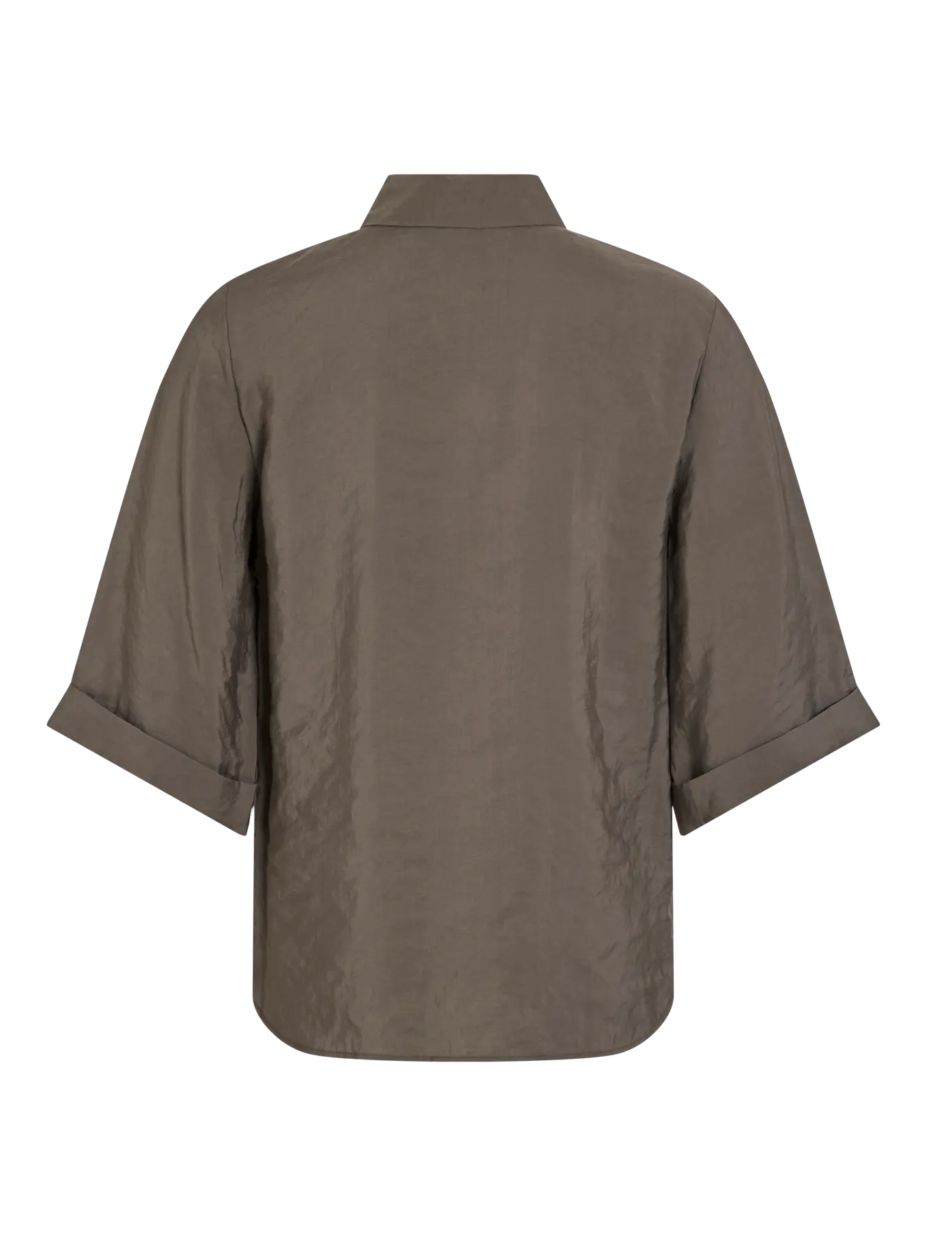 Foto de producto vista trasera Camisa oversize gris topo vila nueva coleccion Cotton grey