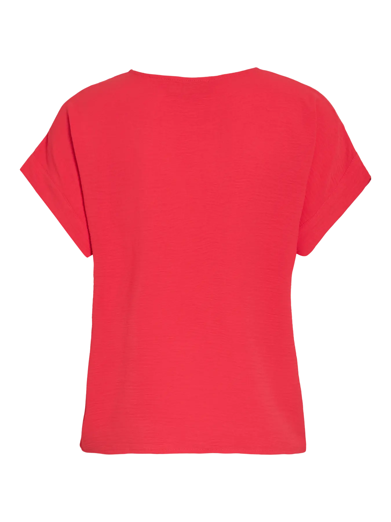 Espalda camiseta roja cuello barco VILA · Cotton Grey · Piedras Blancas · Castrillón · Asturias