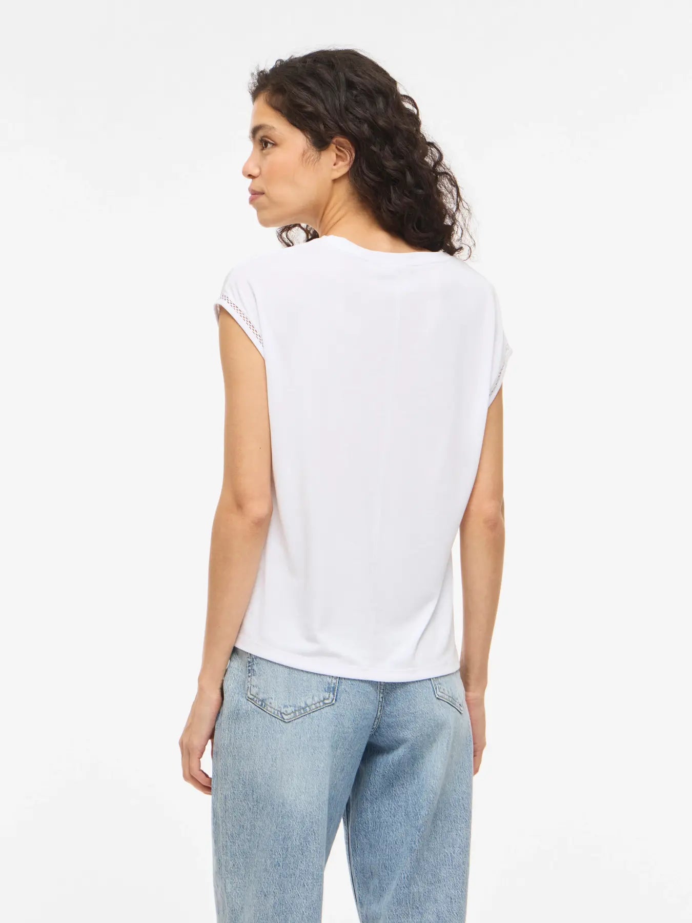 camiseta vila manga caída detalle calado mujer blanca negra mostaza cotton grey piedras blancas castrillon asturias