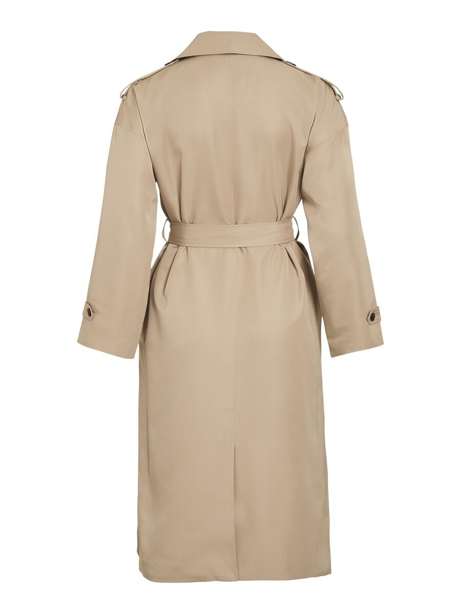 Parte trasera gabardina camel beige larga VILA
