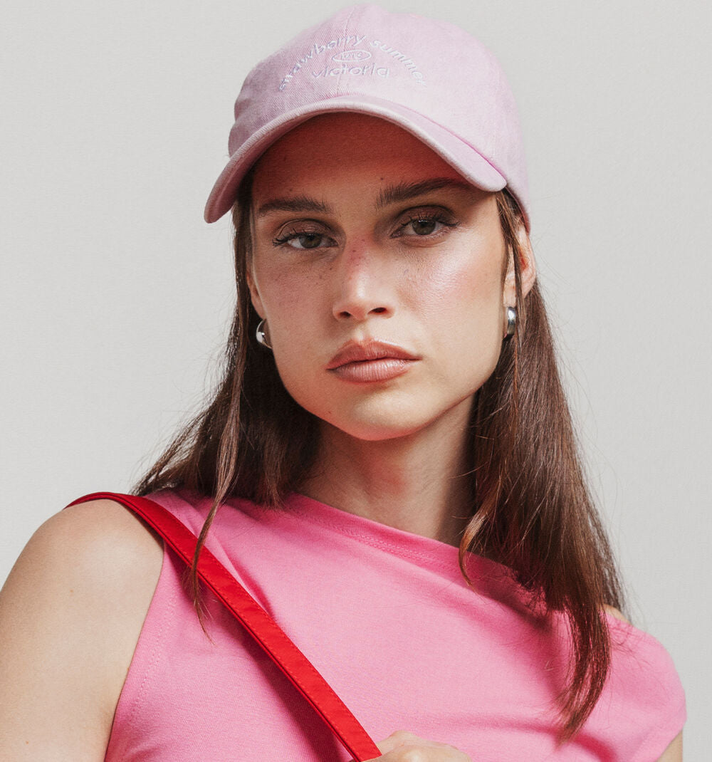 gorra victoria rosa pastel estilo casual mujer