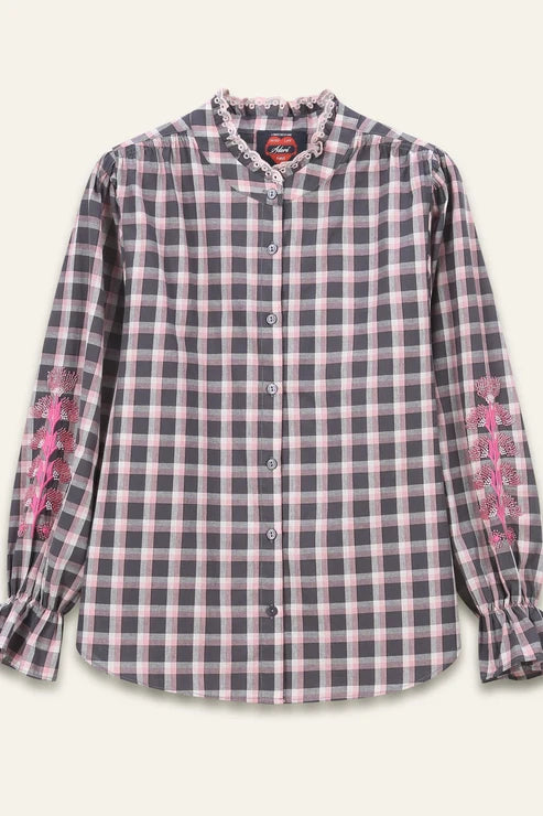 Blusa bordados Kimber Gris