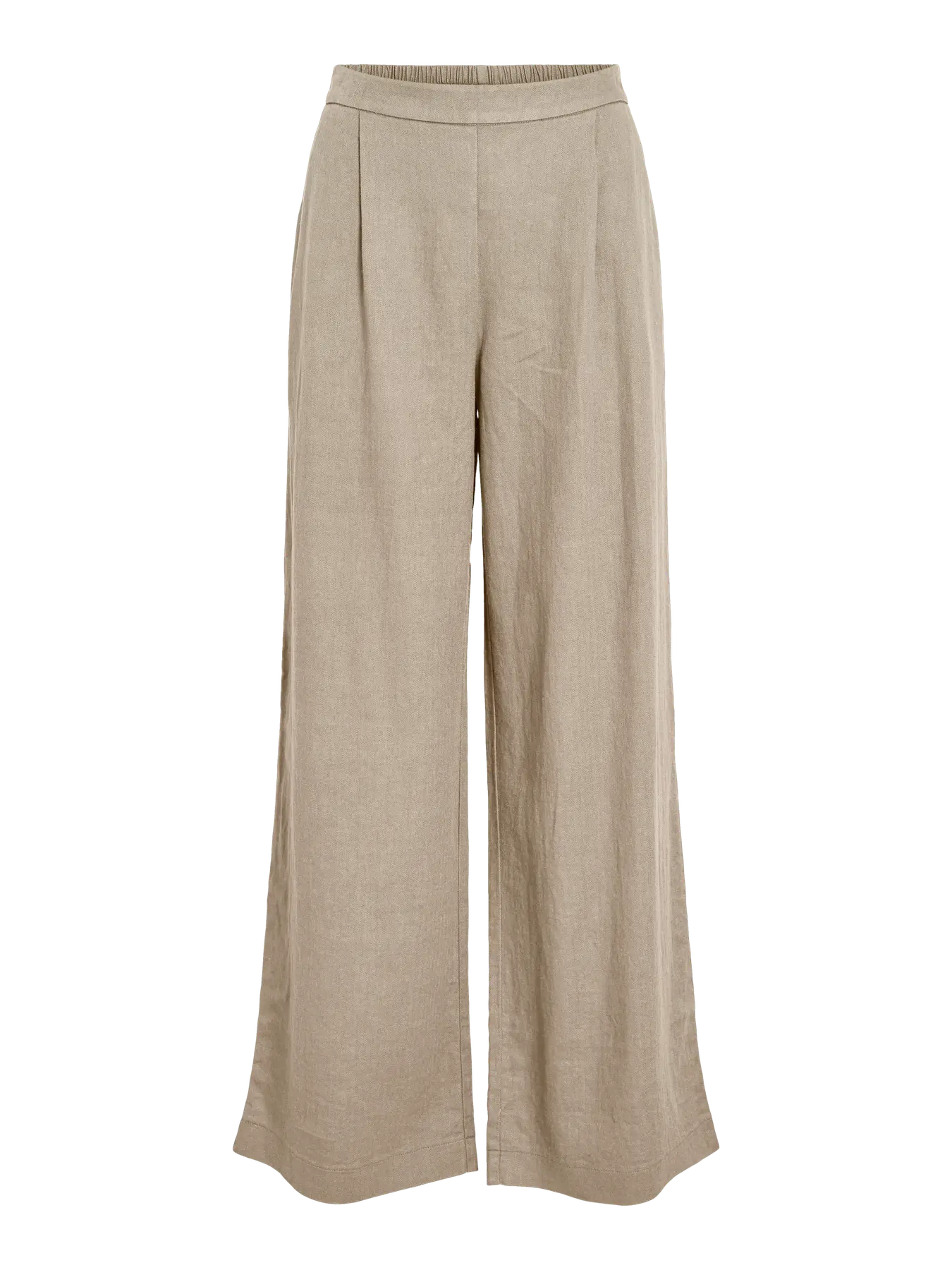 Pantalon palazzo lino en color natural Vila cotton grey
