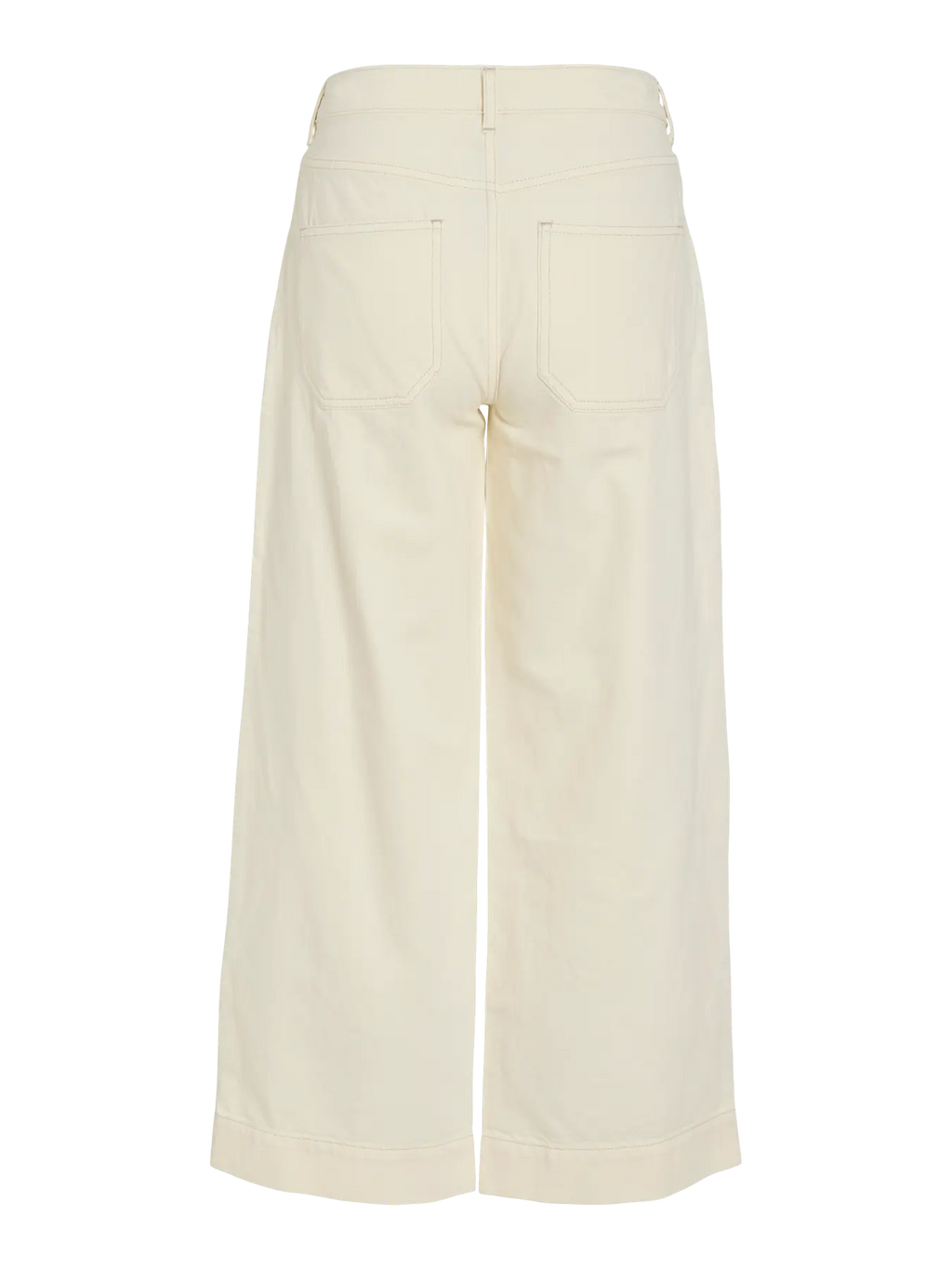 Pantalon vaquero beige culotte Vila en cotton grey nueva coleccion