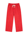 pantalón Cherry, pantalón rojo mujer, pantalón verano mujer, pantalón cómodo, pantalón algodón mujer, pantalón casual, pantalón cintura elástica, pantalón recto mujer, Cotton Grey