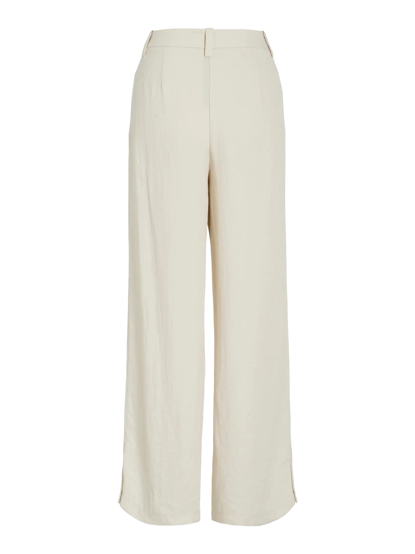Vista trasera pantalon de traje de lino color natural Vila en cotton grey
