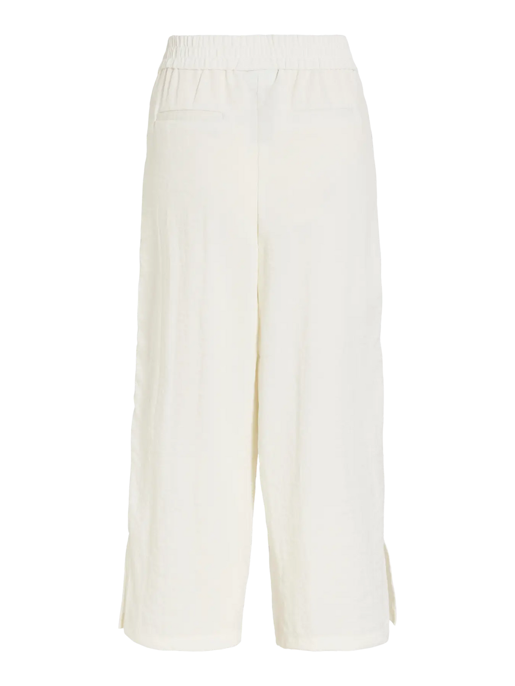 pantalón blanco culotte mujer, pantalón fluido camel, pantalón midi elegante, pantalón tiro alto mujer, pantalón ancho Vila, pantalón verano mujer, pantalón cómodo vestir en tienda cotton grey en piedras blancas