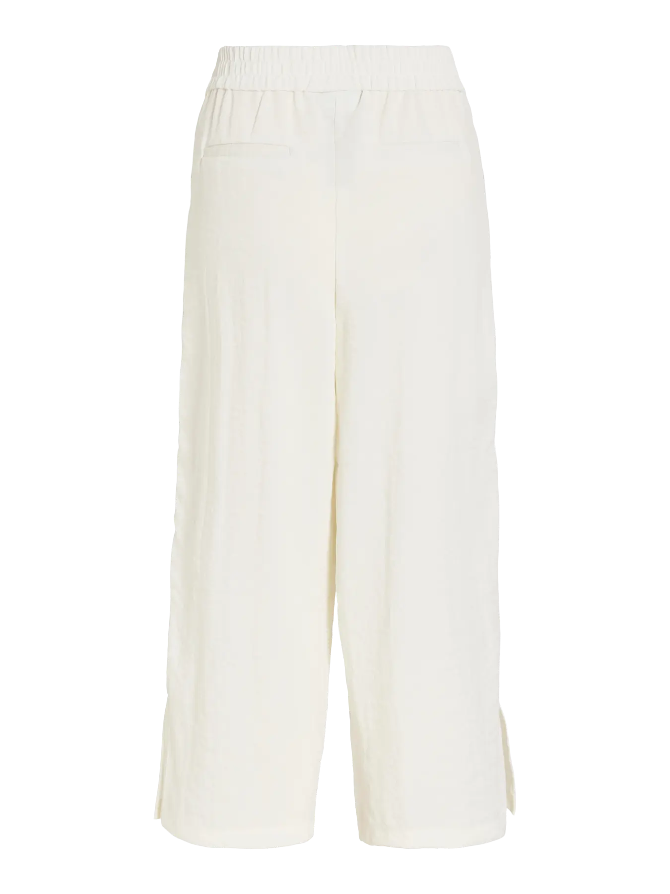 pantalón blanco culotte mujer, pantalón fluido camel, pantalón midi elegante, pantalón tiro alto mujer, pantalón ancho Vila, pantalón verano mujer, pantalón cómodo vestir en tienda cotton grey en piedras blancas