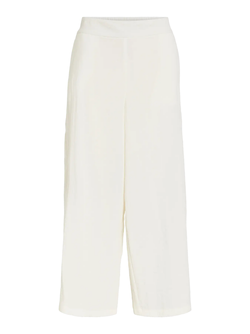 pantalón blanco culotte mujer, pantalón fluido camel, pantalón midi elegante, pantalón tiro alto mujer, pantalón ancho Vila, pantalón verano mujer, pantalón cómodo vestir en tienda cotton grey en piedras blancas