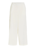 pantalón blanco culotte mujer, pantalón fluido camel, pantalón midi elegante, pantalón tiro alto mujer, pantalón ancho Vila, pantalón verano mujer, pantalón cómodo vestir en tienda cotton grey en piedras blancas