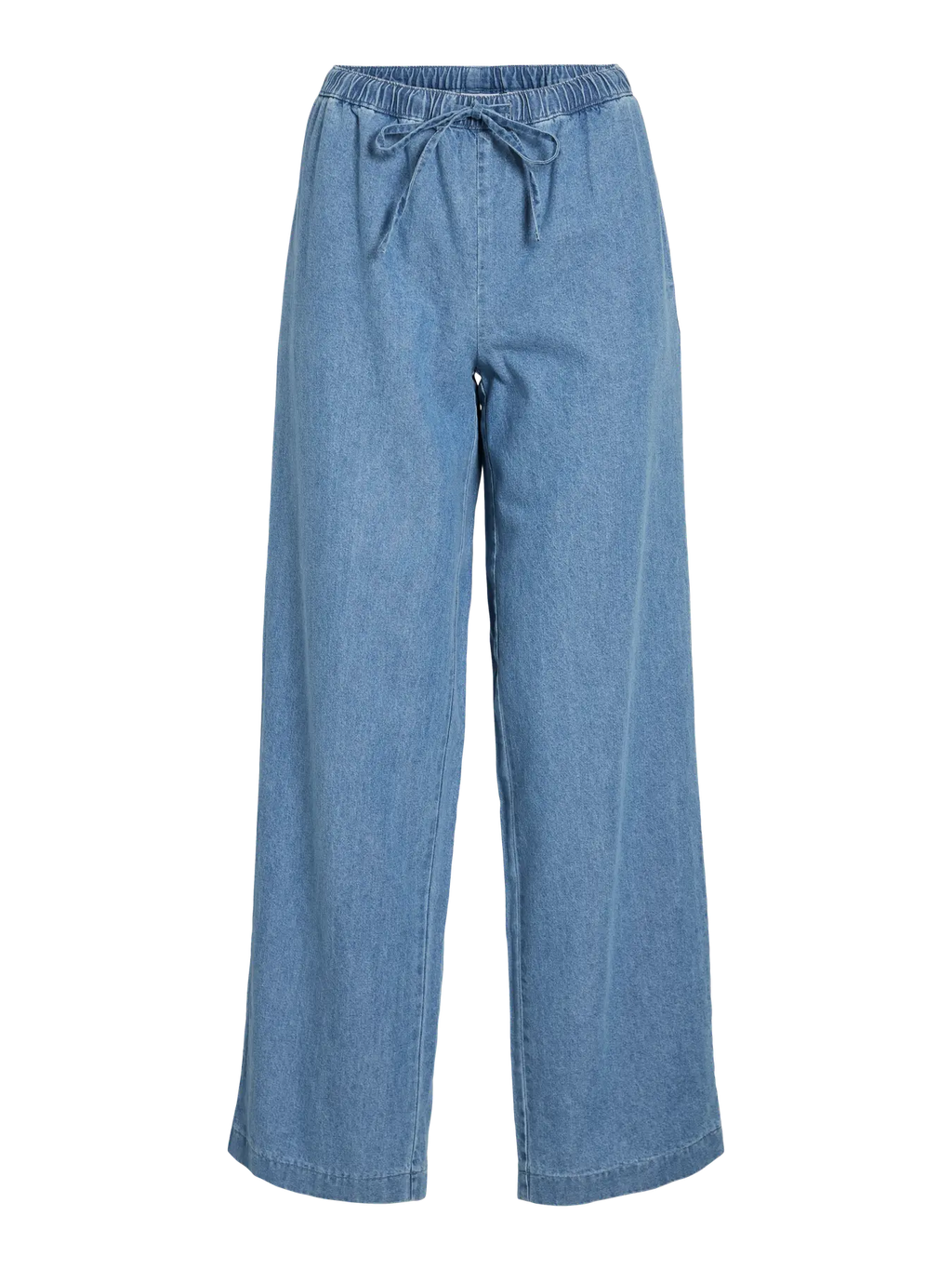 Foto de producto pantalon recto fluido denim Vila cotton grey tienda de moda mujer en piedras blancas