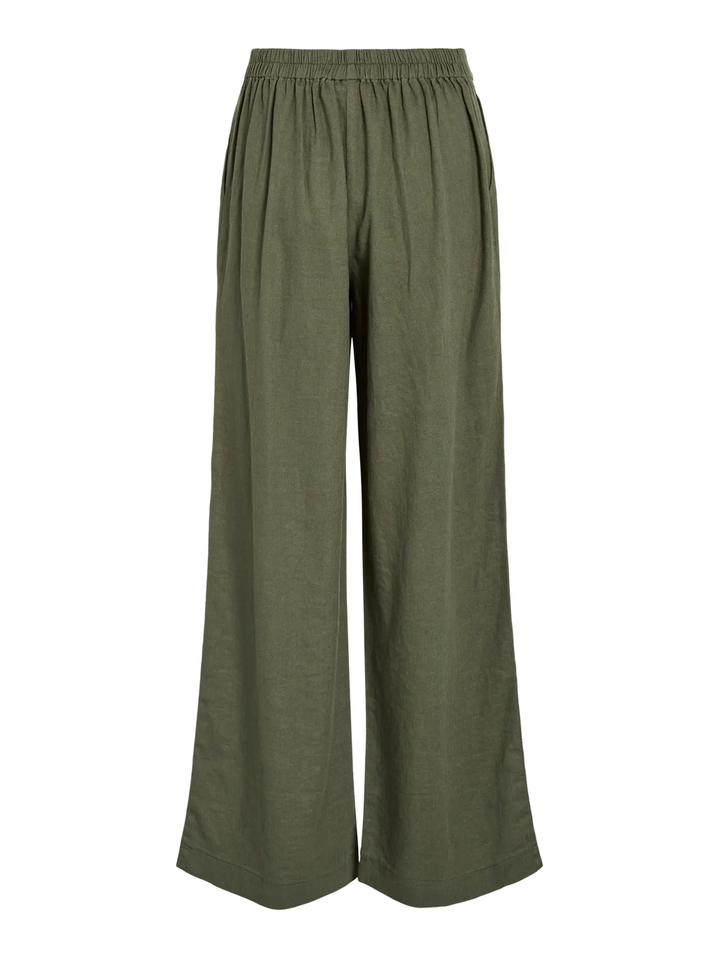 detalle goma en cintura ajustable Pantalon traje palazzo cotton grey vila