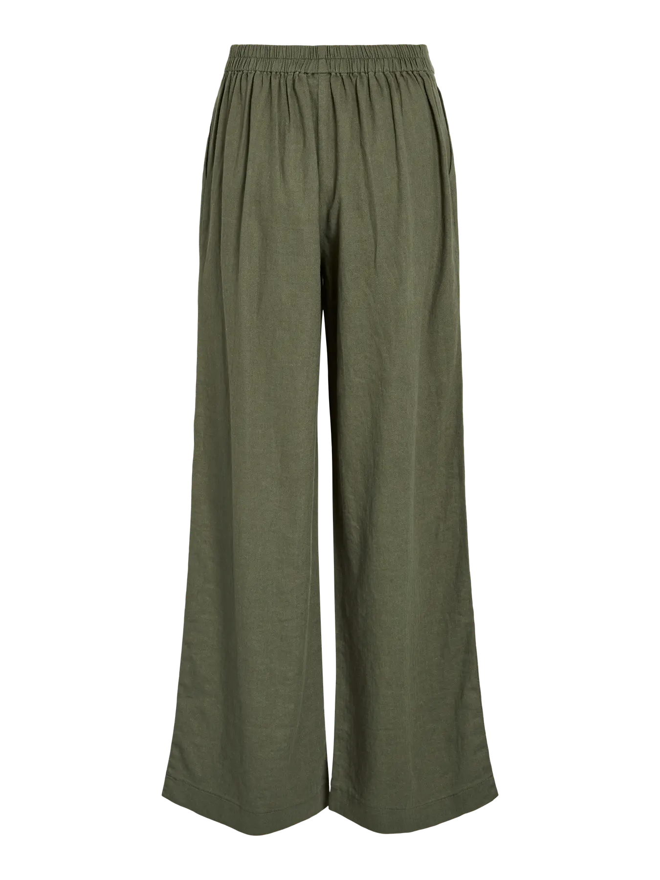 detalle goma en cintura ajustable Pantalon traje palazzo cotton grey vila