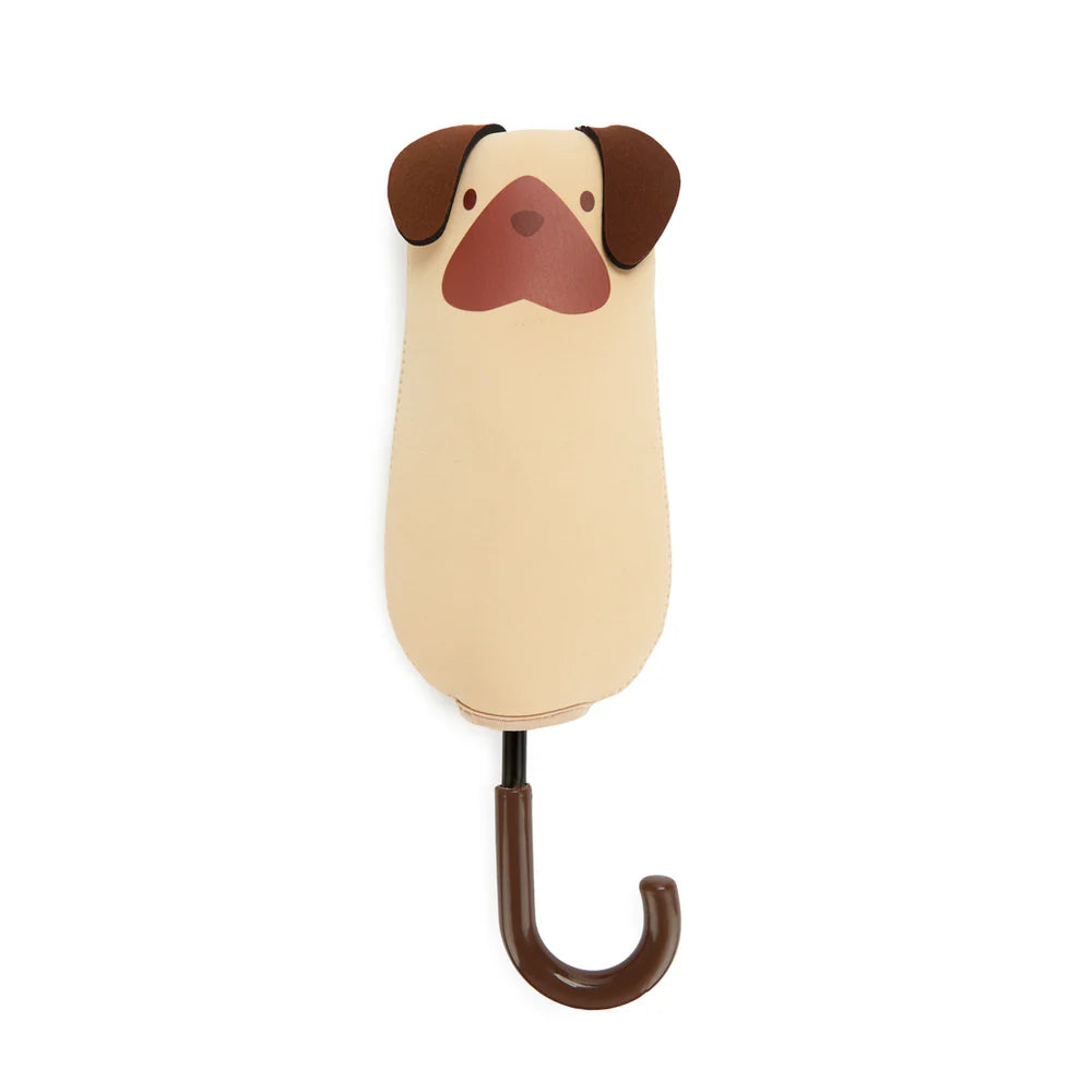 Paraguas plegable Balvi con diseño de perro y funda protectora. Disponible en Cotton Grey Piedras Blancas Asturias.
