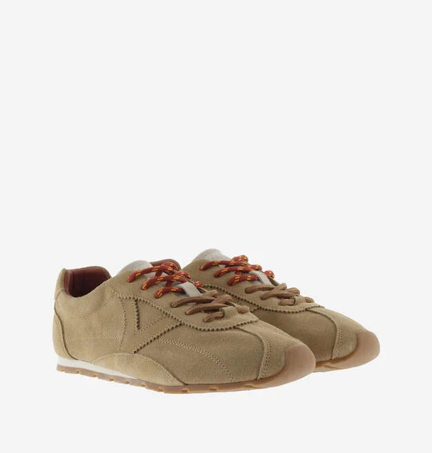 Playeros mujer serraje, zapatillas victoria mujer, deportivas casual mujer, zapatillas ante camel, sneakers cómodas mujer.