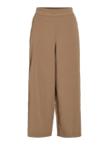 pantalón camel culotte mujer, pantalón fluido camel, pantalón midi elegante, pantalón tiro alto mujer, pantalón ancho Vila, pantalón verano mujer, pantalón cómodo vestir en tienda cotton grey en piedras blancas