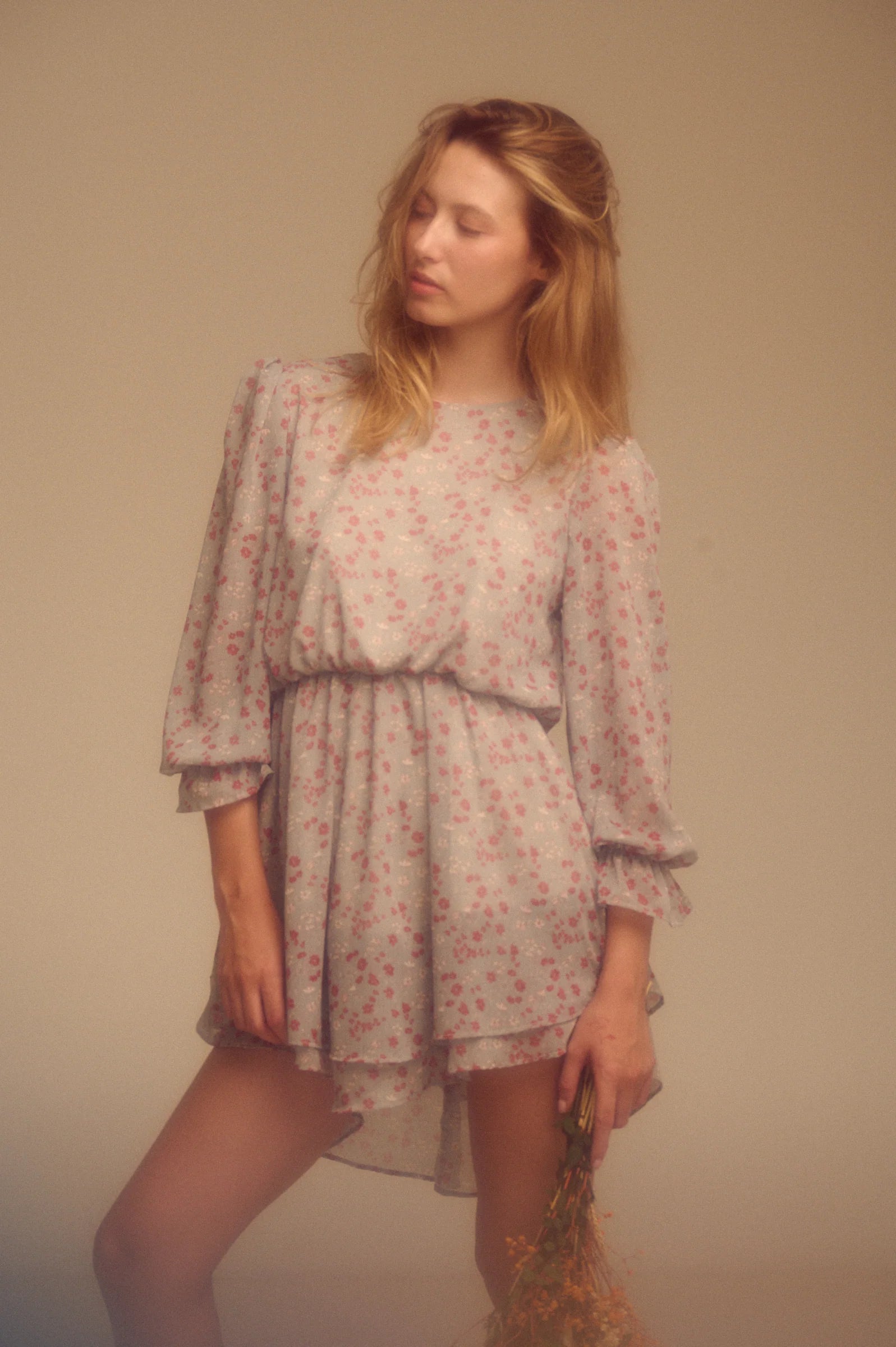 vestido Candace Maggie Sweet floral azul vaporoso