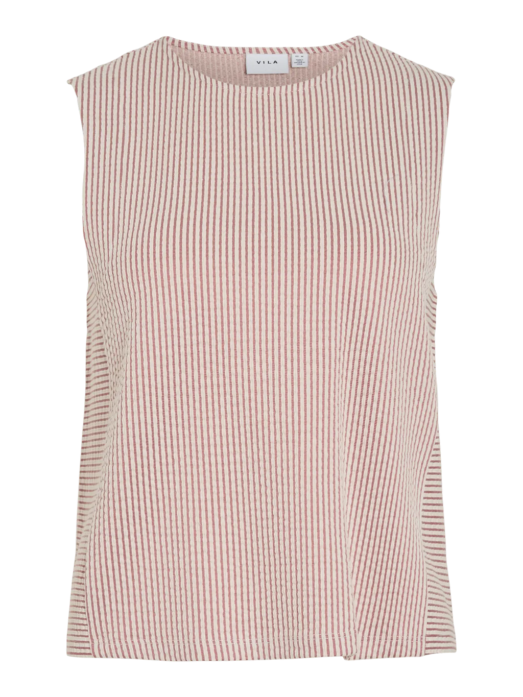 top tejido estructurado rayas rojas verticales vila nueva colección en cotton grey