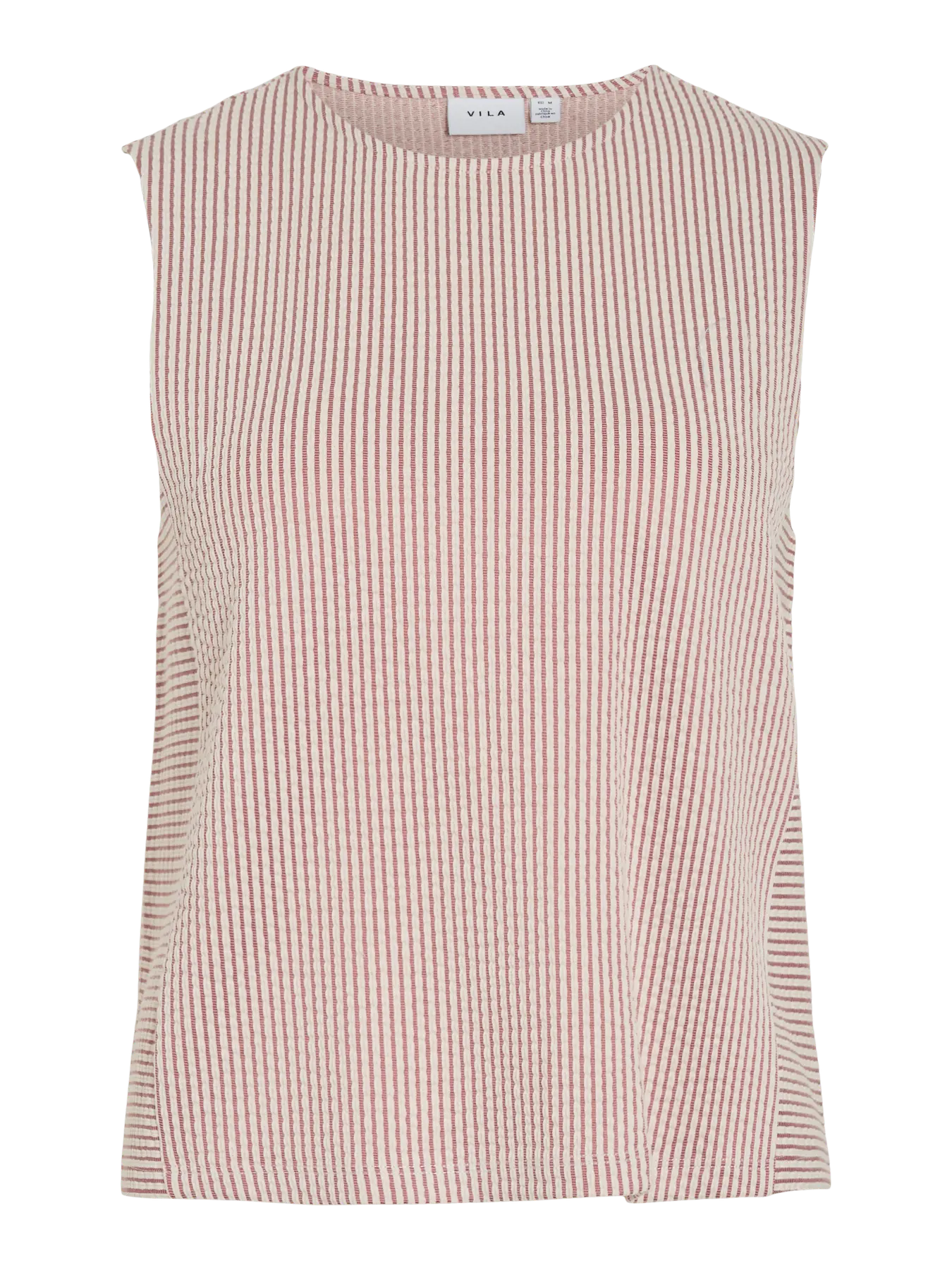 top tejido estructurado rayas rojas verticales vila nueva colección en cotton grey