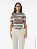 look Camiseta de punto Vila de rayas en colores tierra nueva coleccion cotton grey